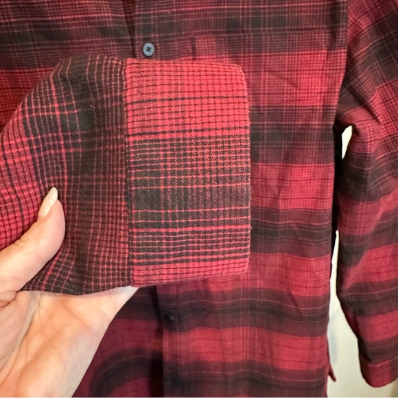 Lululemon Mason’s Peak Flannel Shirt Red Black Plaid Button Up Men’s SizeXL Read - Picture 4 of 5